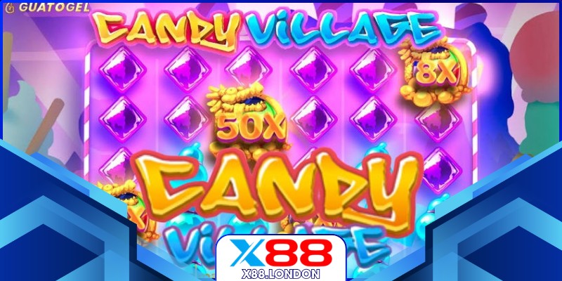 Candy Village Ở X88 – Hành Trình Ngọt Ngào Đầy Màu Sắc Khung cảnh sắc màu rực rỡ ở Candy Village
